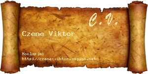 Czene Viktor névjegykártya